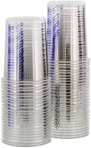 TCP גלובלי 20 גרם אונקיה חד פעמי כוסות ערבוב מפלסטיק ברורות לבליות חד פעמיות - קופסה של 50 כוסות - שימוש