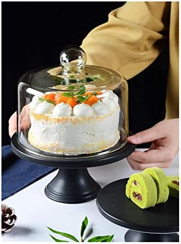 קל לשימוש מסיבת יום הולדת דוכן תצוגת גן מלון טעימות מגש זכוכית כיפת יוגורט שוקולד כיסוי 10 סנטימטרים עוגת