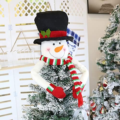 קישוטים עם כובע לחג המולד Fairylandtree Santa Applishing Appter Topper Arms Arms Tree Topper Topper Winter Winde