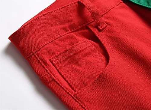 Dgkaxiyahm גברים אביב וסתיו ג'ינס טלאים חדשים רזים מתאימים מכנסי ג'ינס רזה רזה מכנסיים מוטו רזים