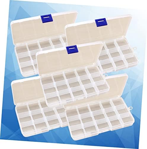 CABILOCK 5 יחידות קופסא צלול מיכל מארגן פלסטיק קופסת קופסת פלסטיק ברורה מיכלי פלסטיק ברורים קישוטי אחסון