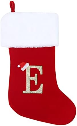 מונוגרמה גרבי חג המולד גרב קישוט גרב קלאסי בהתאמה אישית לקישוט גרביים לחג משפחתי אופי אלפבית גרבי חג המולד