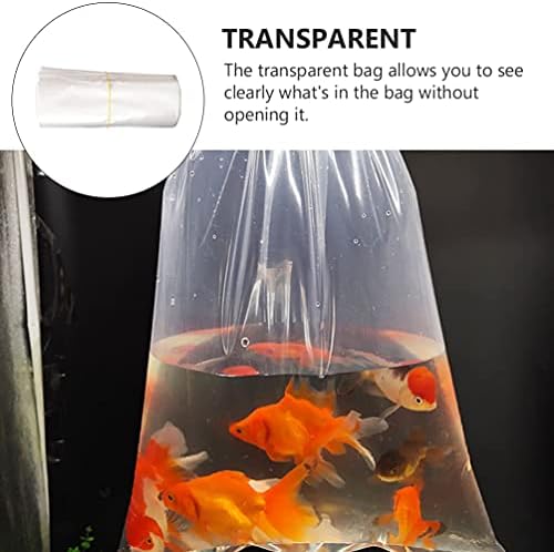 50 יחידות פלסטיק דגי שקיות ברור פלסטיק אריזת שקיות שקית דגים להובלת דגים ואחסון לבן ברור פולי שקיות