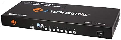 J-Tech Digital JTD4KSP00108 איכות פרימיום Ultra HD 4K 60Hz 1x8 HDMI מפצל רזולוציות גבוהות עד 4KX2K