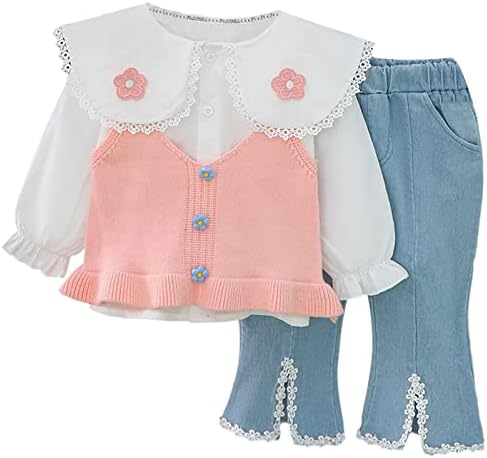 חליפות של בנות בסגנון מערבי בגדי ילדים קטנים אופנתיים בגדים לבנות תינוקות שלוש שמלת נסיכה לתינוקות