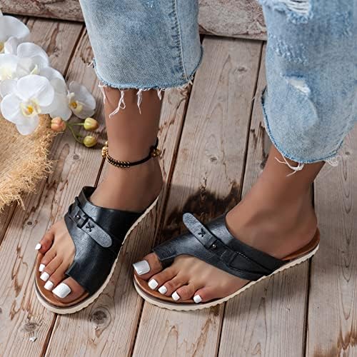 סנדלים לנשים קליפ וינטג 'בוהן כפכפים שטוחים 2023 חוף קיץ בוהו חוטיני סנדל נעלי נעלי בית רומיות