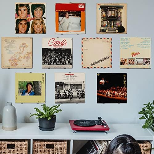 נקה ויניל מקלט מדף קיר הר קיר 30 חבילה, מחזיק תקליט האלבום אקרילי הצג את ה- LP היומי שלך האזנה