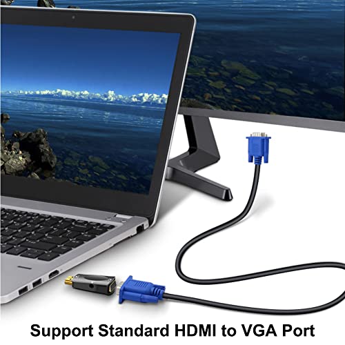 HDMI ל- VGA 5-Pack, מחשב HDMI ל- VGA מתאם צג, HDMI זכר ל- VGA מתאם נקבה 1080p וידאו למחשבים, שולחן