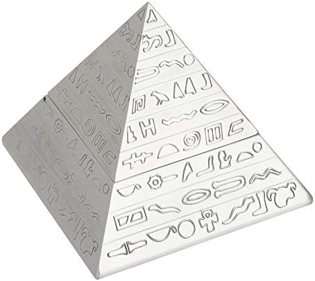 מאפשי פירמידה מתכת, מפגש סיגריות בסגנון מצרי וינטג 'עם מכסה כיסוי, מאפרי רטרו לסיגריות כקישוט הבית
