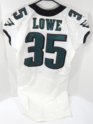 2014 Philadelphia Eagles Daytawion Lowe 35 משחק הונפק ג'רזי לבן 40 DP29196 - משחק NFL לא חתום משומש
