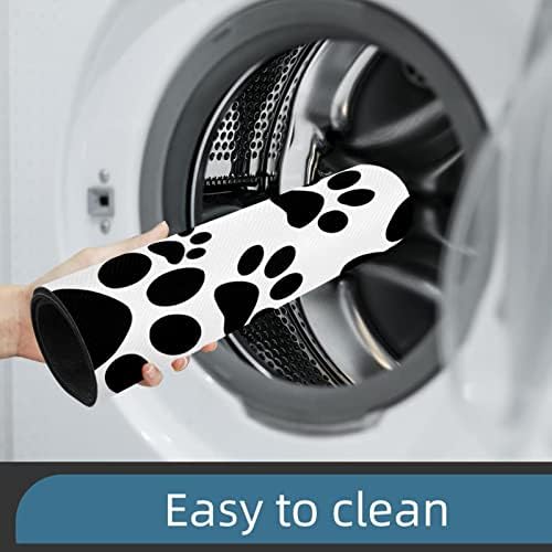 שחור ולבן כלב כפת הדפסי 45 על 70 סמ החלקה אמבטיה מחצלות מקלחת מים סופג אמבטיה שטיח, מכונת רחיץ