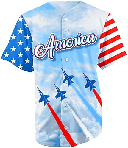 חולצת טי פטריוטית אופנתית ארהב גרפית מודפסת חולצה אמריקאית דגל פסים מפוס
