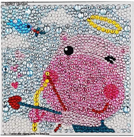 אהבתו של פרנארזאר קרנף ציור יהלום קלה אומנות ערכות לילדים לילדים בנות מתחילים DIY יצירתיות עם מסגרת 6x6 אינץ '