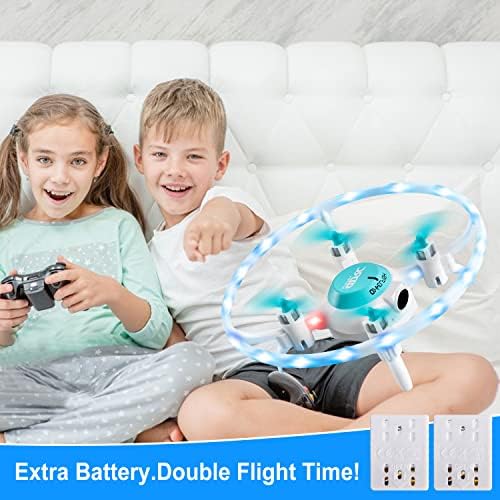 4DRC 4DV5 DRONE מיני לילדים, עם LED Blue & Green Light Contrance שלט למתחילים, תחביב RC Quadcopter, 360