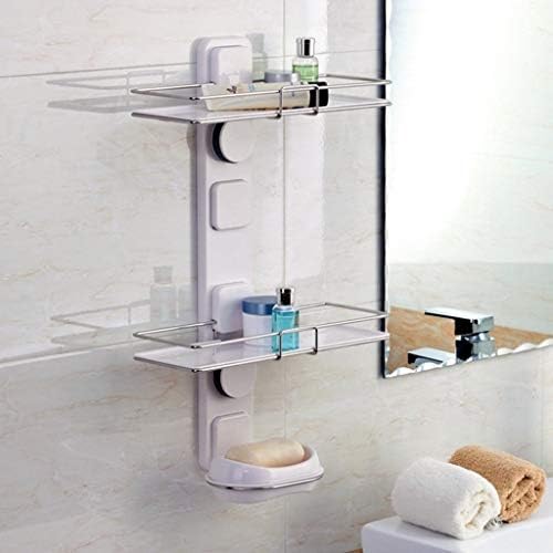 מדף UXZDX -לא מדפי אמבטיה של קידוח, מדף מקלחת דביקה סלסלת דבק סל לשמפו