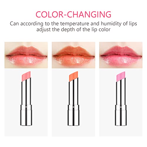 3 יחידות קריסטל ג ' לי שפתון קסם שפתיים צבע שינוי שפתון חומציות ברור טמפרטורת צבע שינוי שפתון לאורך
