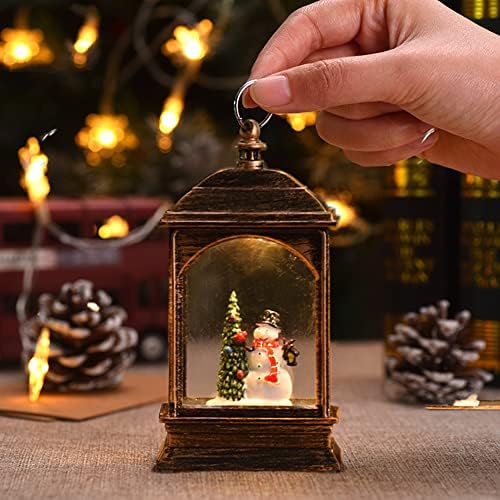 אורות קישוט לחג המולד, רטרו איילים ופסל עץ תאורת לד דקורטיבי שולחן זוהר קישוט קישוט קישוט חגיגי מתנה