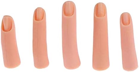 5 יחידות סיליקון עיסוק אצבעות מזויף אימון אצבע עיסוק דגם עבור אקריליק ג ' ל נייל אמנות