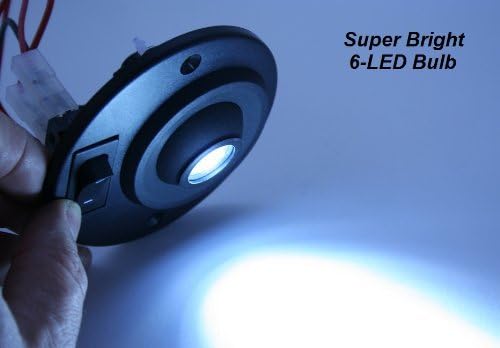 מתקן LED של גלגל עיניים תקורה של כיפה תקורה עבור RV, סירה, מכונית, רכב או משאית - תוצרת איטלקית, 12 או 24 וולט