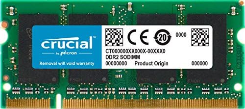 DDR2-800 מכריע 1GB, PC2-6400, 200 פינים SODIMM CL = 6 זיכרון מחשב נייד ללא ECC ללא ECC-CT12864AC800
