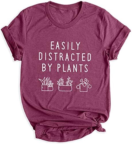 בקלות מוסח על ידי צמחים חולצה נשים צמח גרפי חולצה גינון מצחיק חולצות