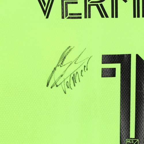 קנת ורמיר LAFC חתימה חתימה משומשת מספר 1 ג'רזי ירוק מעונת MLS 2020 - גופיות כדורגל חתימה