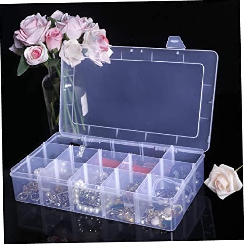 תכשיטים Havamoasa קופסת תכשיטים רקמה ברורה מארגן מארגן מארגן מארגן עם מחלקים נשלפים -15 רשת