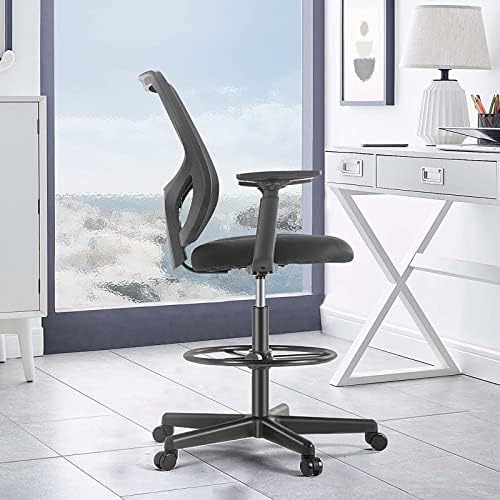 ניסוח כיסא-ארגונומי גבוהה מתכוונן עומד משרד כיסא, רשת שולחן כיסא עם מתכוונן משענות רגל-טבעת עבור עומד שולחן