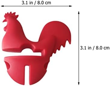 קבילוק סיר מכסה מחזיק 2 יחידות הוכחה לשפוך מכסה מרים סיליקון תרנגול בצורת מכסה מחזיק מעמד לשמור את מכסה