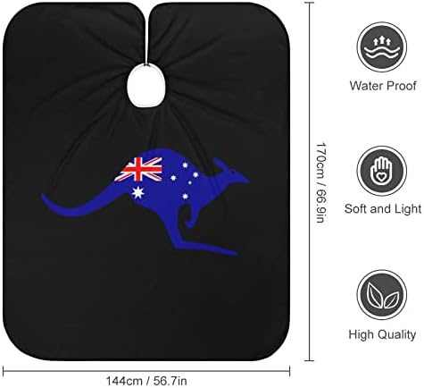 דגל קנגורו אוסטרלי מבוגרים מספרה קייפ קלה סטיילינג קליל חיתוך שיער מספרה שכמייה שמלת שכמייה סינר