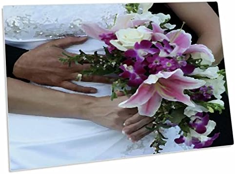 כלה 3 את החתן פרחים בחתן מאחורי ציור - כרית שולחן כרית המקום מחצלות