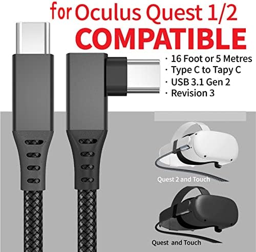 L9IL11 5M/16FT מסוג C לקלד C כבל זווית ימנית 5A סופר טעינה מהירה כבל U USB C תואם ל- MACBOO K PRO 2021 ו- O