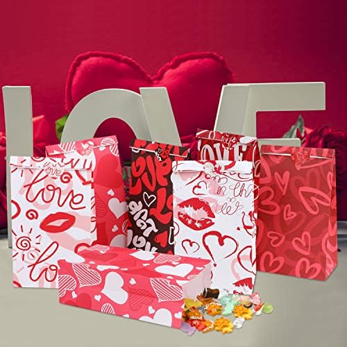 CCINEE 30 יחידות לשקית מתנה של יום האהבה תיק מלאכה תיקים לתיקי ולנטיין שקיות ממתקים Goodi