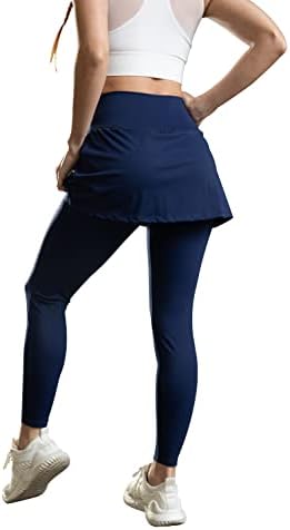 מכנסי יוגה בעלי מותניים גבוהים בצורת V עם חצאית, חותלות מעוצבות לנשים, טניס וחותלות גולף עם כיס