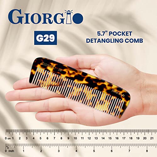 Giorgio G29 כל שיער גס מתנתק מסרק שיניים רחב מסרק כיס שיער גלי מתולתל. מסרק שיער של שיער לטיפוח