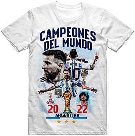 מאסי ארגנטינה אלופת העולם 2022 חולצת טריקו, חולצת כדורגל אלופת העולם של מסי, מתנות לגברים נשים אוהדי כדורגל