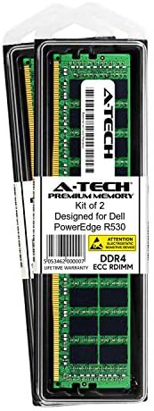 ערכת A -Tech 64GB עבור Dell PowerEdge R530 - DDR4 PC4-21300 2666MHz ECC רשום RDIMM 2RX4 - זיכרון שרת זיכרון