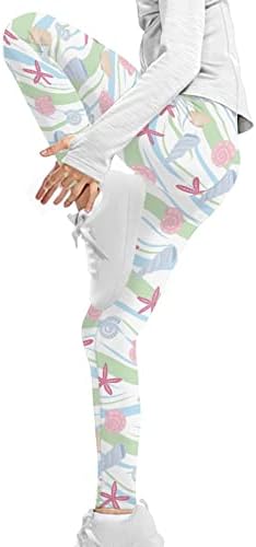 מכנסי יוגה ארוכים של Fusurire עבור בנות נושאות נערות חותלות מותניים גבוהות לבגדי הפעלה ריקוד ריקוד 4-13 שנים