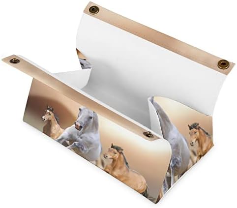 מכסה קופסת רקמות סוס מכסה מפית דקורטיבי מחזיק נייר נייר למכונית משרדית ביתית