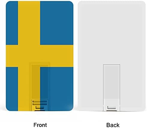 שוודיה דגל כונן פלאש USB כונן אשראי בהתאמה אישית של כונן זיכרון מזיכרון מתנות מקש USB