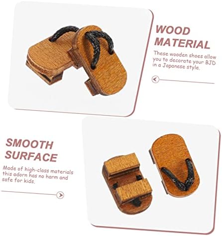 צעצוע 1 זוג זוג OB11 סנדלי פלטפורמה סנדלי מיני נעלי עץ נעליים נעל עץ עבור סתימות קומפקטיות