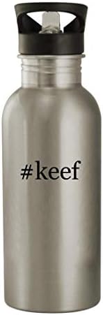 מתנות Knick Knack keef - 20oz hashtag נירוסטה בקבוק מים חיצוני, כסף