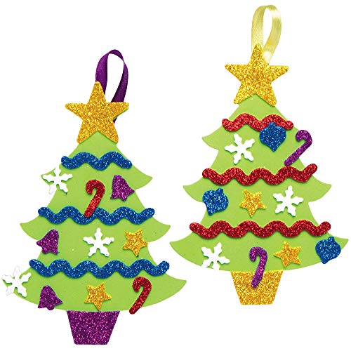 בייקר רוס אקס426 עץ חג המולד לערבב & מגבר; ערכות קישוט התאמה-חבילה של 8, אומנויות ומלאכות חגיגיות לילדים