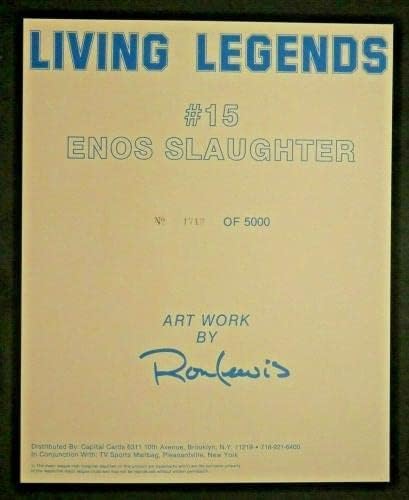 Living Legends Enos Slaught חתמה על 8x10 על ידי רון לואיס עם JSA COA - תמונות MLB עם חתימה
