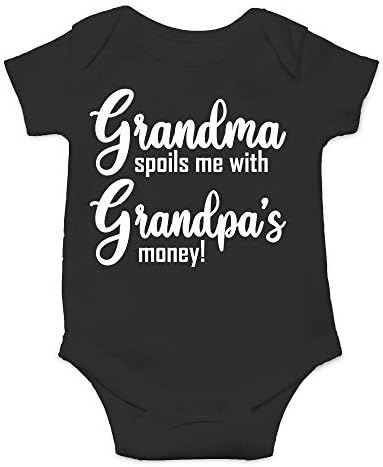 סבתא CBTWEAR מקלקלת אותי בכסף של סבא - נכד חדש ומצחיק מתנות - תינוק חמוד מקשה אחת לתינוק בגד גוף