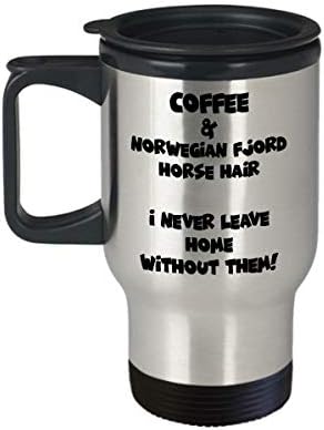ספל נסיעות סוסים של פיורד נורווגי - כוס קפה תה מצחיק וחמוד - מושלם לנסיעות ומתנות