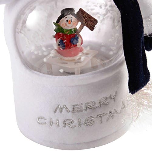 Werchristmas תן לאיש שלג מוזיקלי עם צבע LED משתנה סצנת שלג קישוט לחג המולד-25 סמ, multiceclour