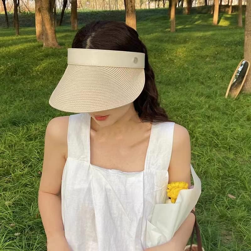 ZSEDP קיץ ריק עור עליון כובע השמש הגנה על חוף גברות נשות כובע שור מזדמן