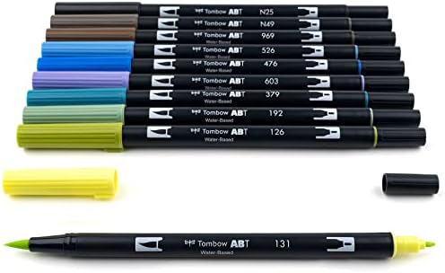טומבו 56149 סמני אמנות עט מברשת כפולה,סט 96 צבעים עם מעמד לשולחן. ניתן לערבוב &מגבר; 56169 סמני אמנות עט מברשת