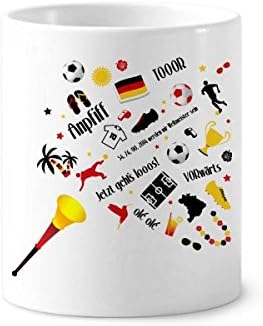 גרמניה דגל דגל כדורגל מברשת שיניים מחזיק עט ספל קרמיקה עמדת עיפרון גביע עיפרון